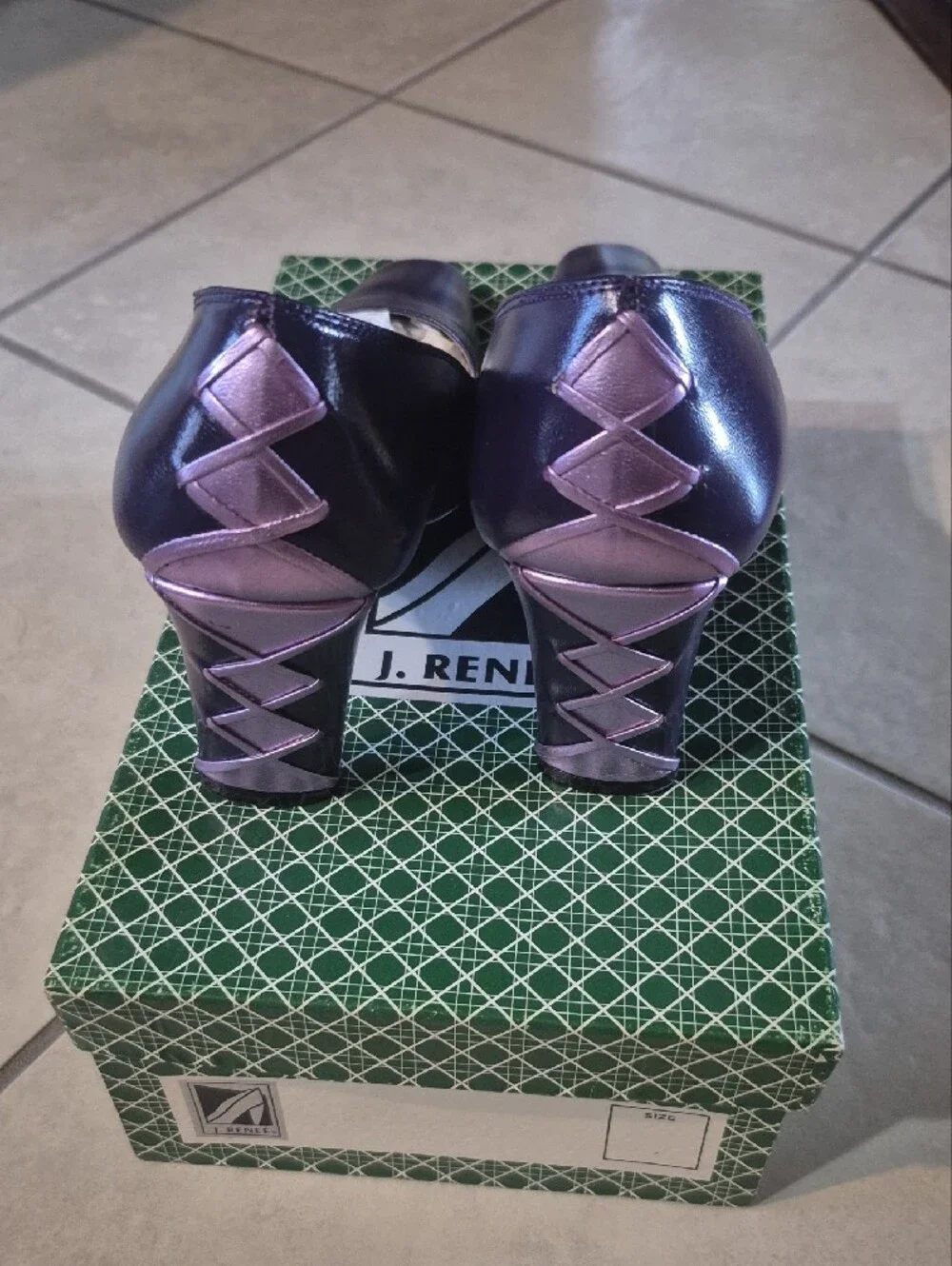 J.Renee Women's Shimmery Purple Square-Toe Pumps